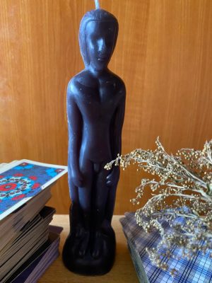Male Figurine Candle Black